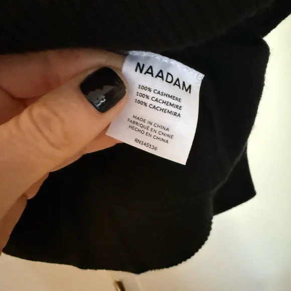 NAADAM Black Zip Up Men's Sweater - Picture 3 of 5